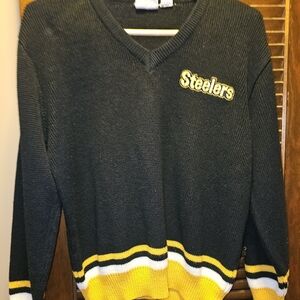 STARTER Black and Yellow V-Neck Men's Sweater
